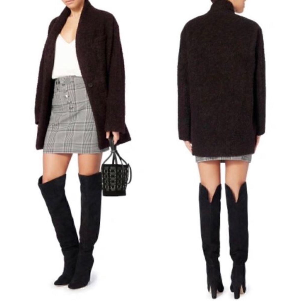 IRO Rafa Alpaca & Wool-Blend Coat size 38 NEW with tags